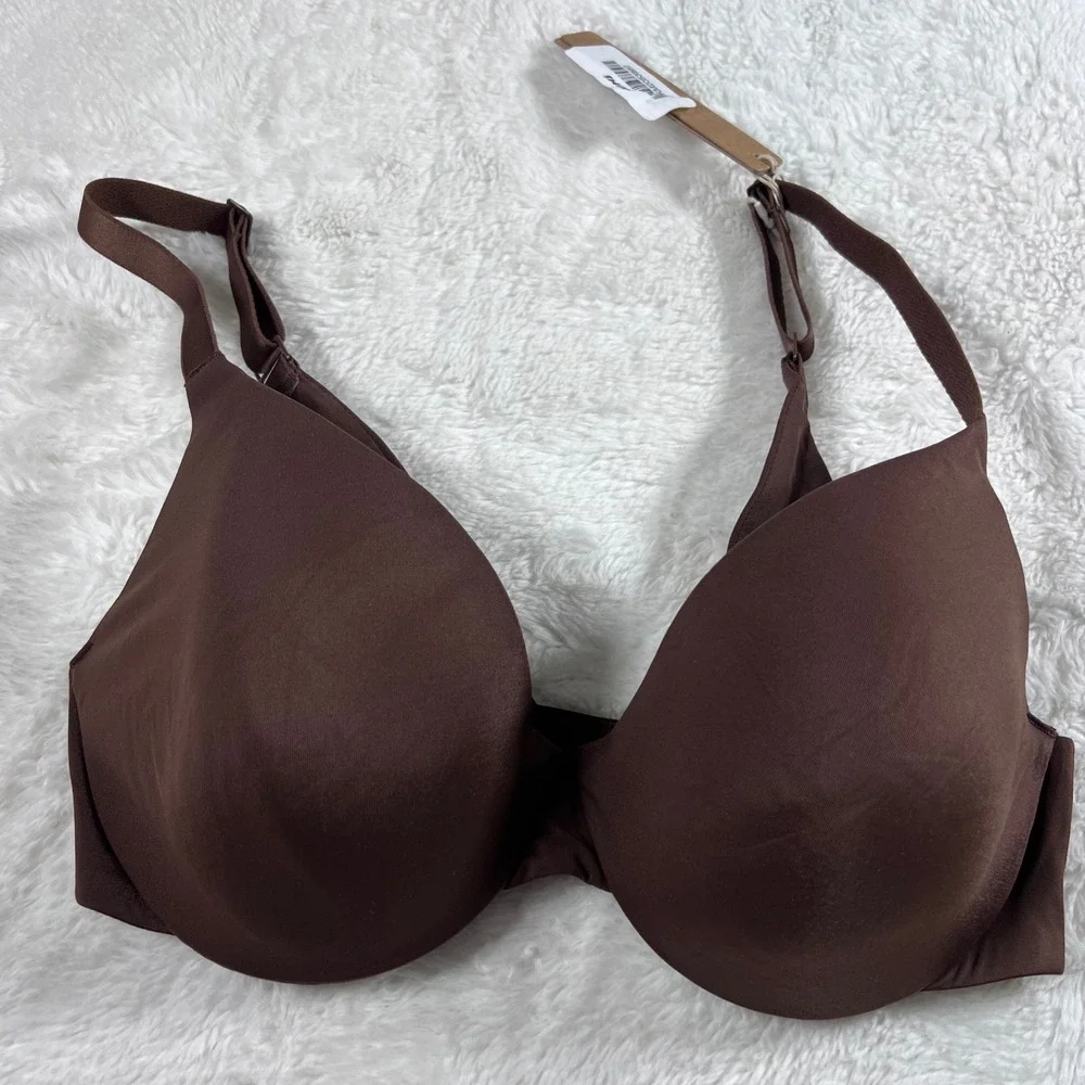 SKIMS Smoothing Intimates Full Coverage Lightly‎ Lined Bra Cocoa 32C BA-TSH-4655